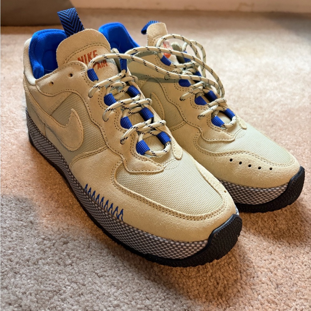 Nike Women’s Air Force 1, Wild Olive Aura Aquarius Blue color, Sz 7